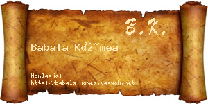 Babala Kámea névjegykártya